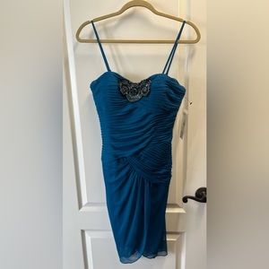 NWT Adrianna Papell Evening Dress Size 8 Teal